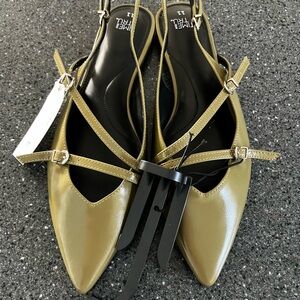 Olive Green Strappy Women's Shoes